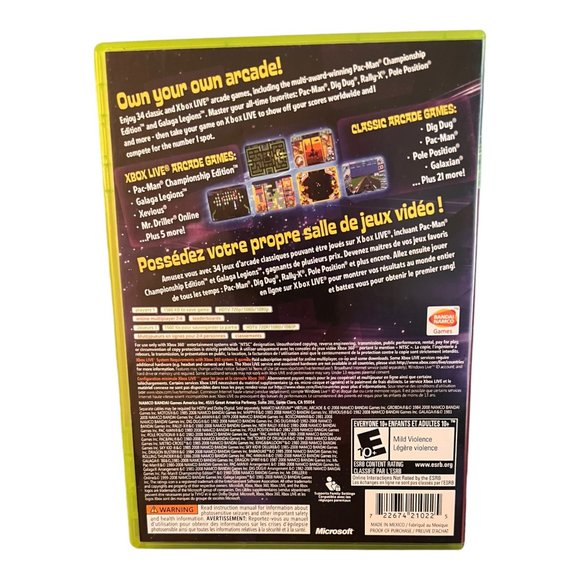 Namco Museum Virtual Arcade Microsoft Xbox 360 Game Complete - Picture 2 of 3